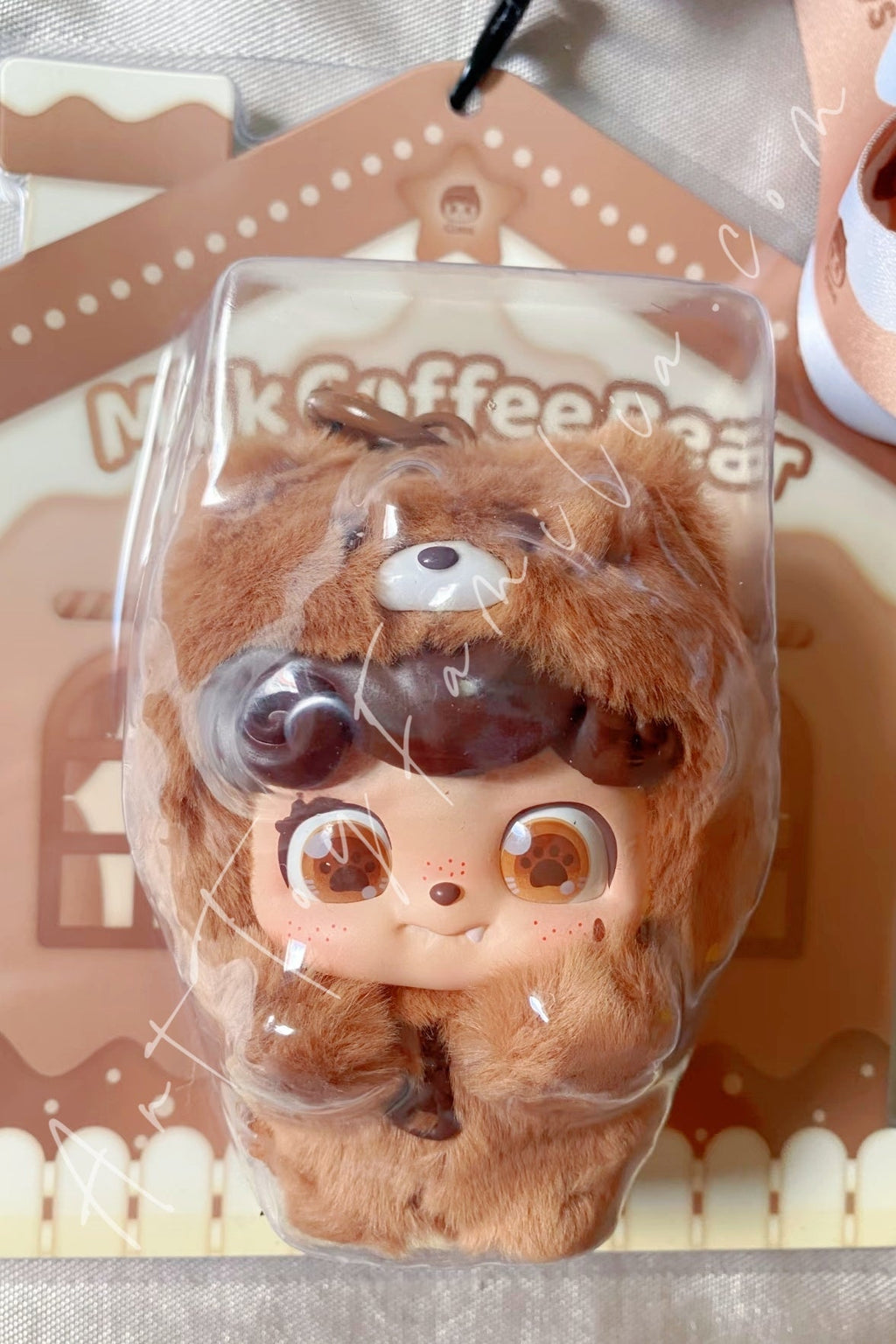 Q.Kids Milk Coffee Bear Figurine