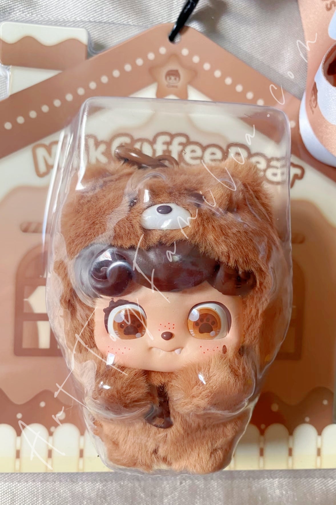 Q.Kids Milk Coffee Bear Figurine