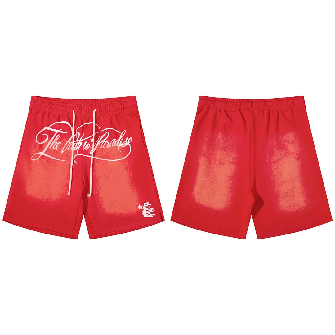 Hellstar "Path to Paradise" Graphic Shorts red