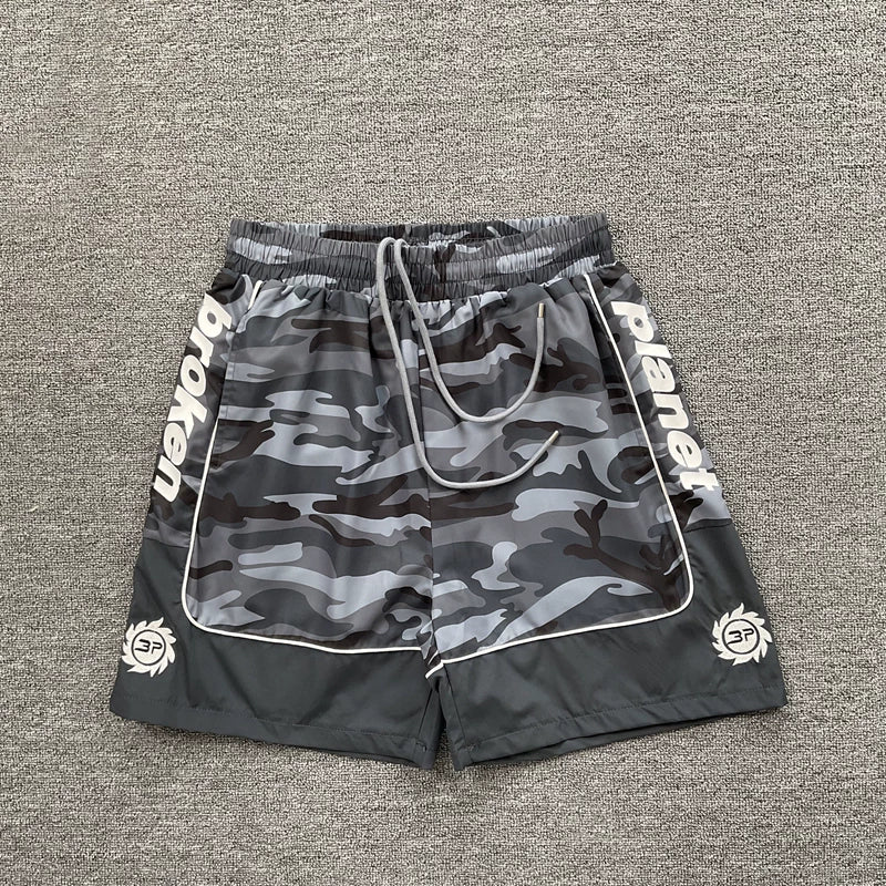 Broken Planet Market Camo Basketball Shorts - Brown / Desert Camo