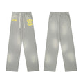 Hellstar "No Guts No Glory" Logo Drawstring Sweatpants grey