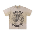 SAINT VANITY Winged Creature Graphic Short-Sleeve T-Shirt - Khaki / Vintage Wash
