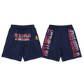 That's A Awful Lot Of Cough Syrup Stacked Logo Side Print Sweatshorts - Navy Blue
