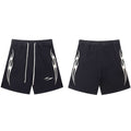 Hellstar Side Flame Graphic Black Shorts