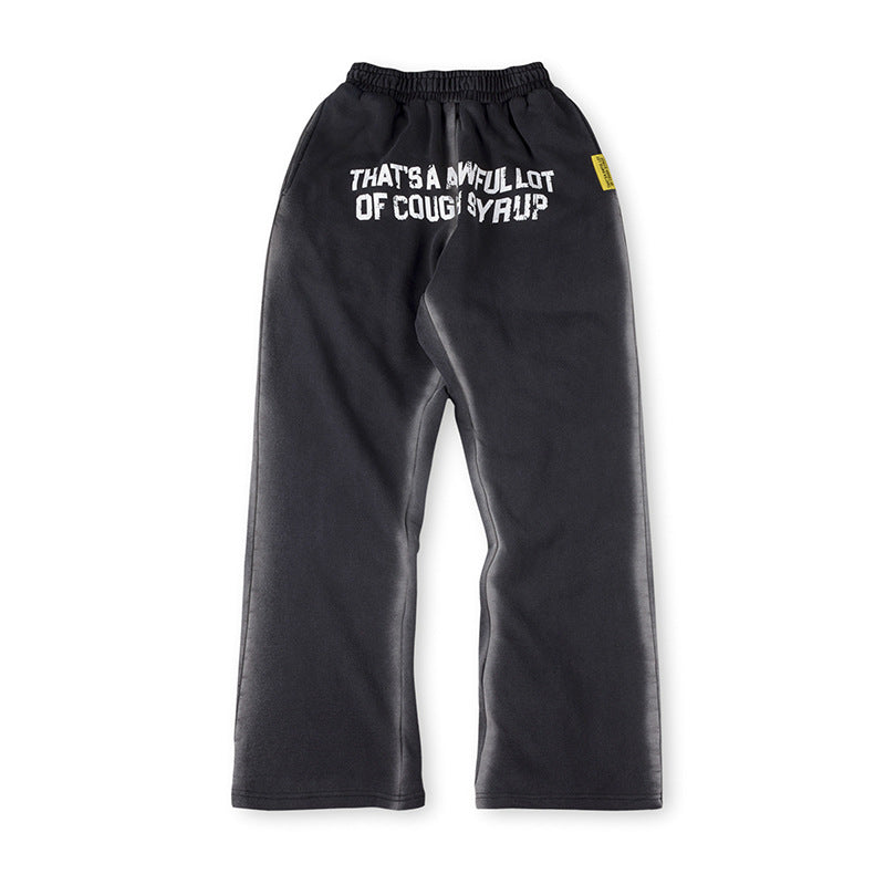 That's A Awful Lot Of Cough Syrup Airbrush Sweatpants - Black / Grey