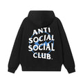 Anti Social Social Club Blue Circle Logo Hoodie - Black/White