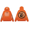Hellstar Circular Flame Face Hoodie orange