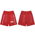 Hellstar Vertical Logo & Star Red Shorts
