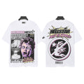 Hellstar "Must Be Stopped" Newsprint Graphic Tee - White