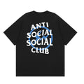 Anti Social Social Club Blue Circle Logo T-Shirt - Black/White
