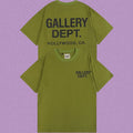 Gallery Dept. Hollywood Logo Short Sleeve T-Shirt - Olive Green/Black