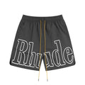 RHUDE Signature Script Logo Athletic Shorts - Charcoal Grey