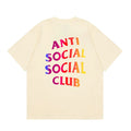 Anti Social Social Club Gradient Rainbow Logo T-Shirt - Cream