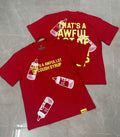 That's A Awful Lot Of Cough Syrup Baby Bottle Graphic T-Shirt - Red