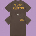 Gallery Dept. Inverted Logo Short Sleeve T-Shirt - Dark Brown/Yellow