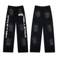 Hellstar Logo Fade Drawstring Sweatpants black