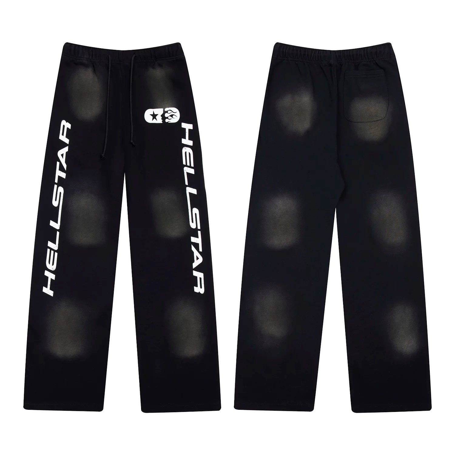 Hellstar Logo Fade Drawstring Sweatpants black