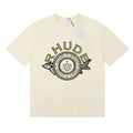 RHUDE Crest & Logo Graphic Print T-Shirt - Cream