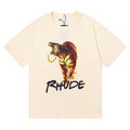RHUDE Roaring Tiger Graphic Print T-Shirt - Cream