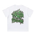 Syna World Green Flame Graffiti "Forgive Me" Oversized Tee (White / Green)