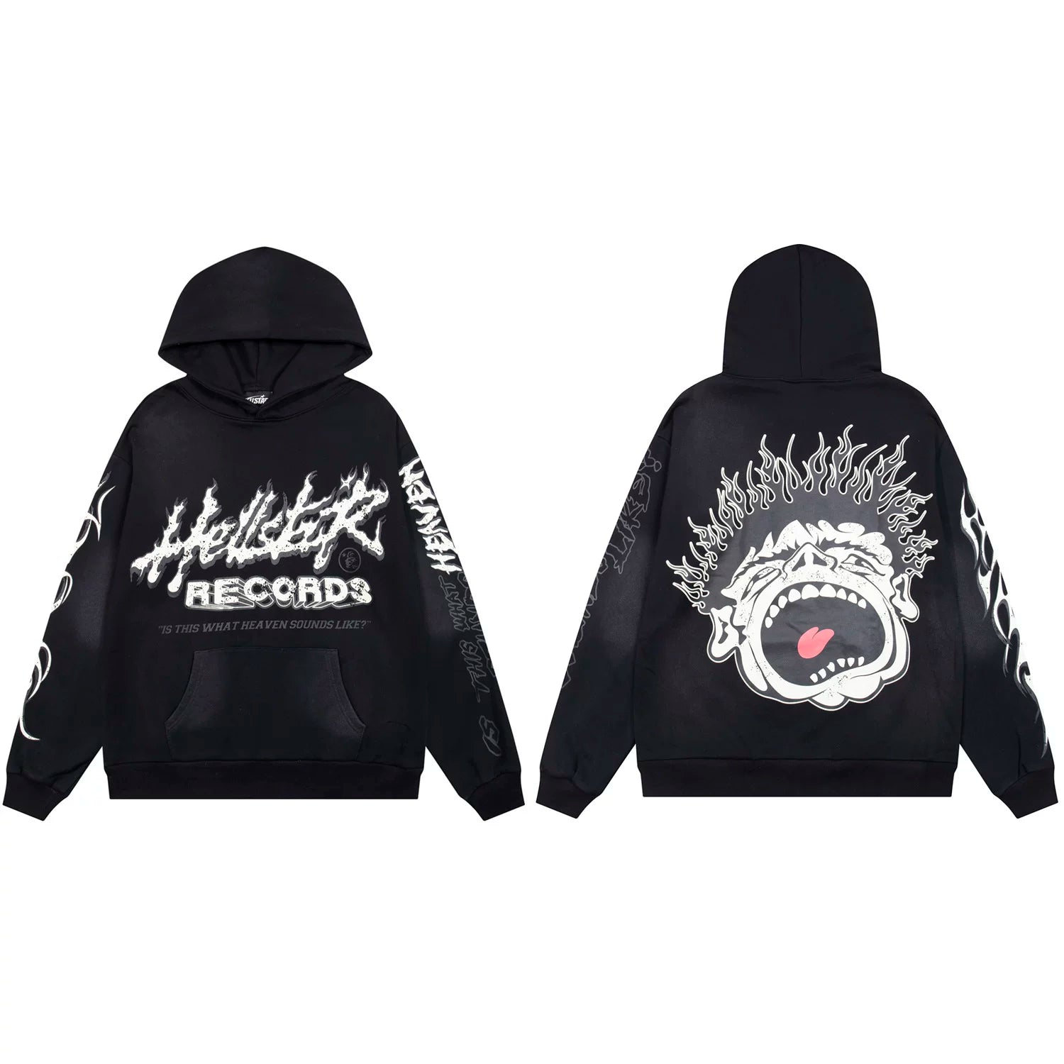Hellstar Records Screaming Face Graphic Hoodie black