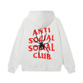Anti Social Social Club Spider Red Logo Hoodie - White
