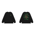 Anti Social Social Club Snake Green Logo Long Sleeve T-Shirt - Black
