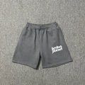 Broken Planet Market Logo Fleece Shorts - Beige Grey