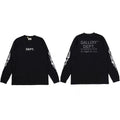 Gallery Dept. Flame Sleeve & LA Address Logo Long Sleeve T-Shirt - Black