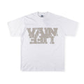 SAINT VANITY Distressed Block Logo Short-Sleeve Graphic T-Shirt - White
