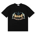 RHUDE "Sardines" Graphic Print T-Shirt - Black