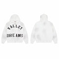 Vale Forever Valley Dreams Rhinestone & Applique Vintage Wash Full-Zip Hoodie white