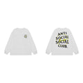 Anti Social Social Club Yellow Circle Logo Long Sleeve T-Shirt - White