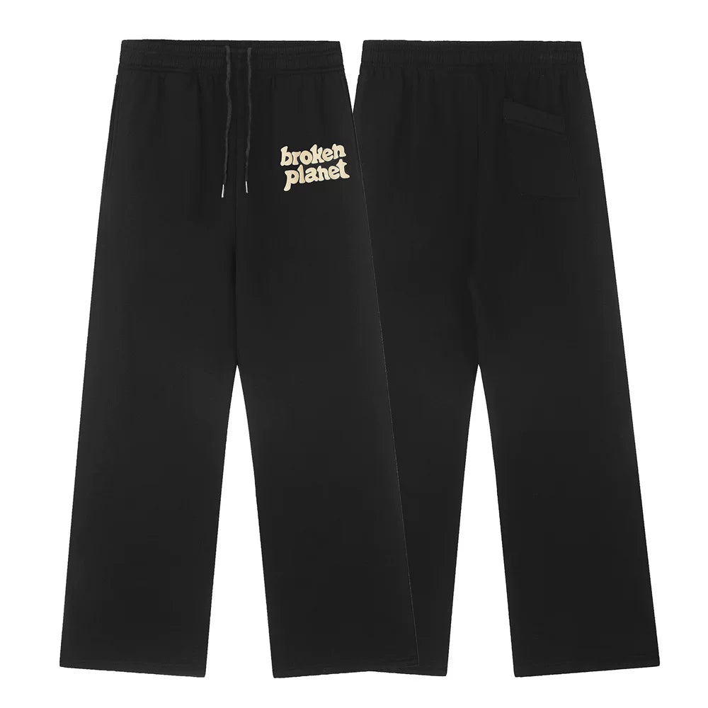 Broken Planet Market Typography Sweatpants - Black/Cream