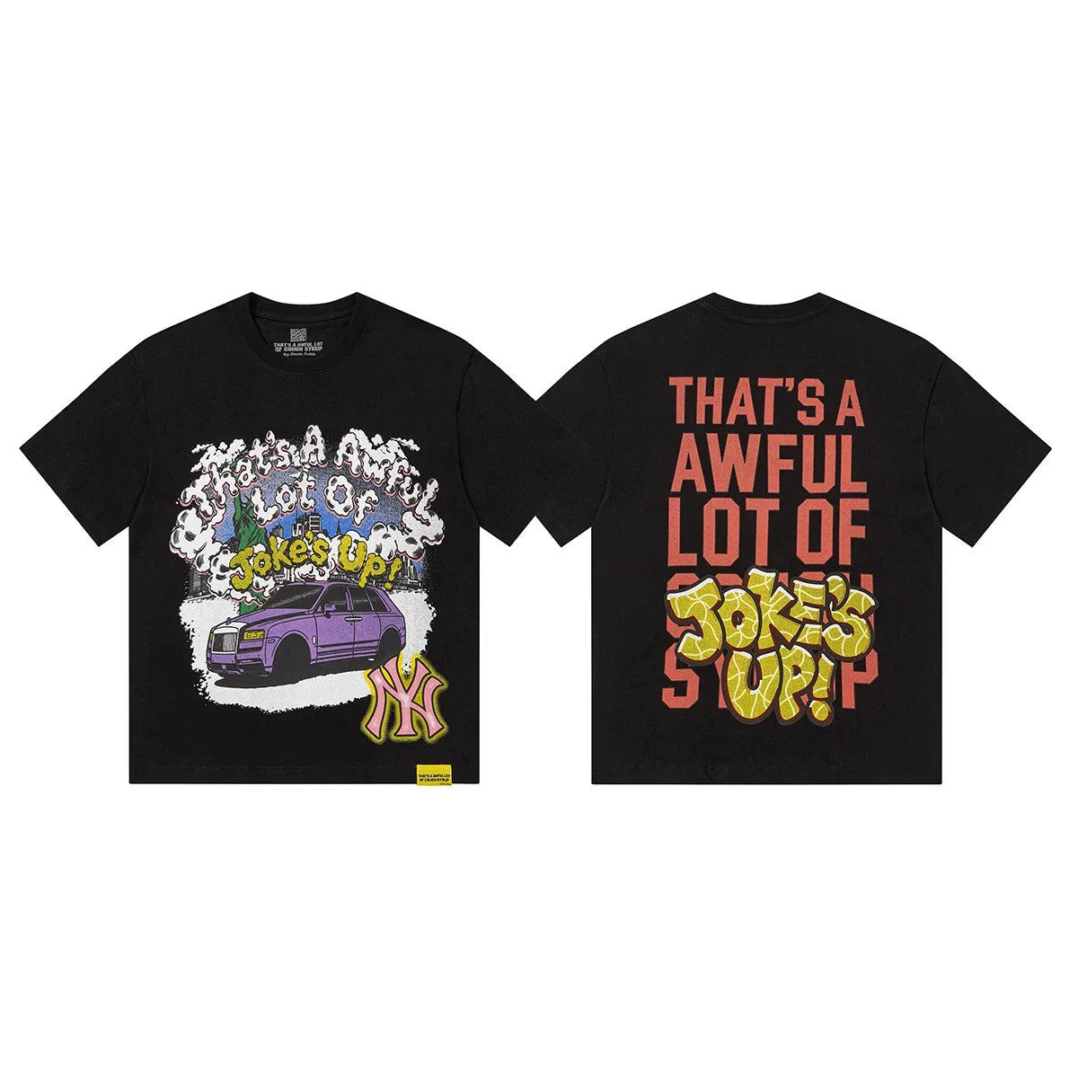 That's A Awful Lot Of Cough Syrup Jokes Up Car T-Shirt - Black