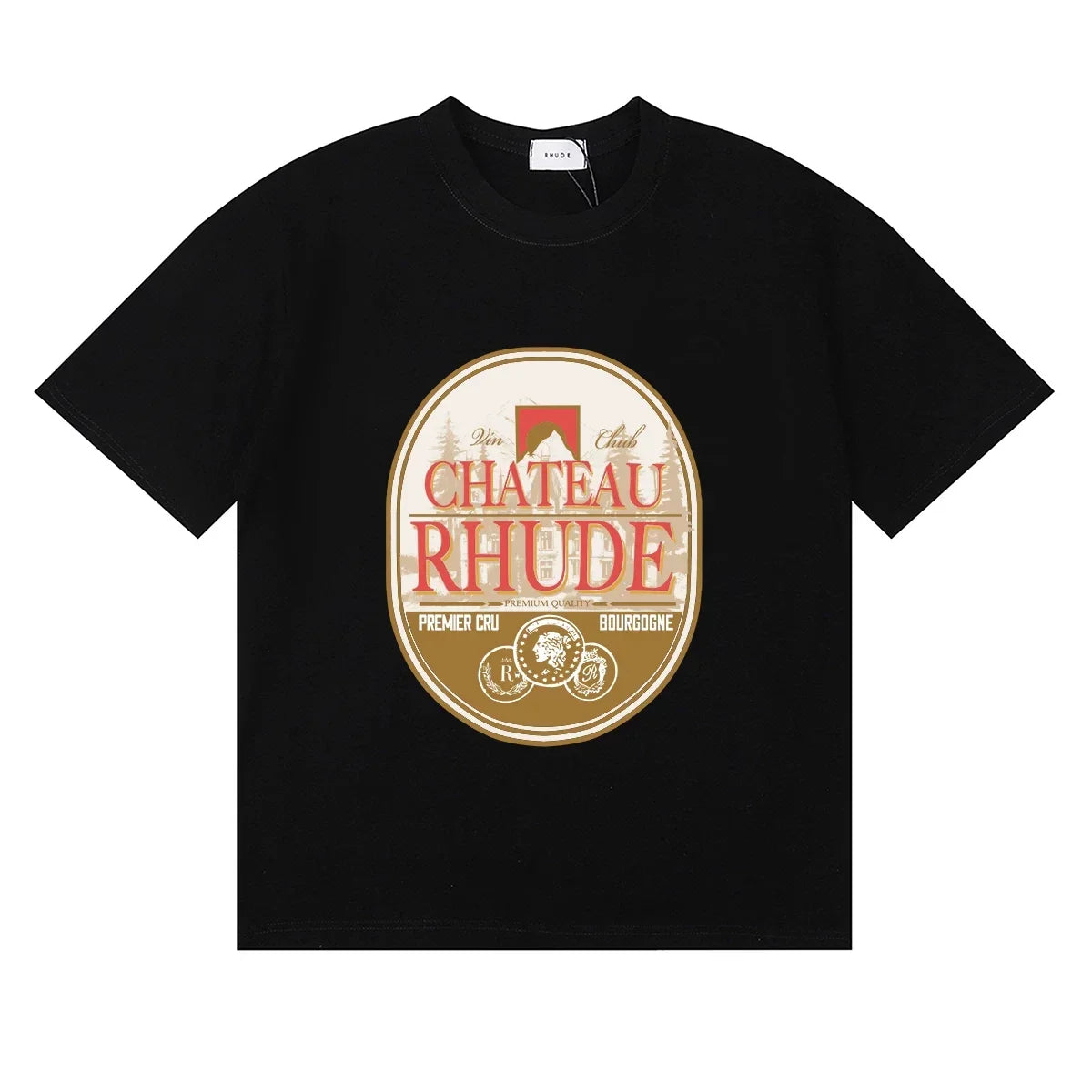 RHUDE Chateau Graphic Print T-Shirt - Black