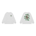 Anti Social Social Club Snake Green Logo Long Sleeve T-Shirt - White