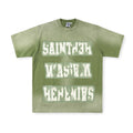 SAINT VANITY Multi-Box Graphic Short-Sleeve T-Shirt - Olive Green / Vintage Wash