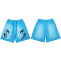 Hellstar Tribal Flame Graphic Shorts blue
