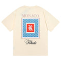 RHUDE "Monaco" Graphic Print T-Shirt - Cream