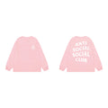 Anti Social Social Club Classic Long Sleeve T-Shirt - Pink/White