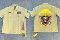 That's A Awful Lot Of Cough Syrup Harlem Eagle Patch Button-Down Shirt - Khaki