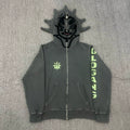 Glo Gang Spiked Full-Zip Mask Hoodie
