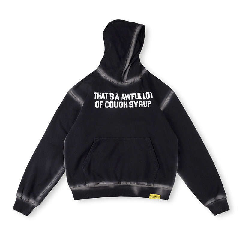 That's A Awful Lot Of Cough Syrup Airbrush Hoodie - Black / Grey
