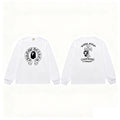 BAPE x Chrome Hearts Style Horseshoe & Cross Long-Sleeve Tee - White