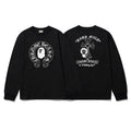 BAPE x Chrome Hearts Style Horseshoe & Cross Long-Sleeve Tee - Black