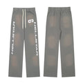 Hellstar Logo Fade Drawstring Sweatpants grey