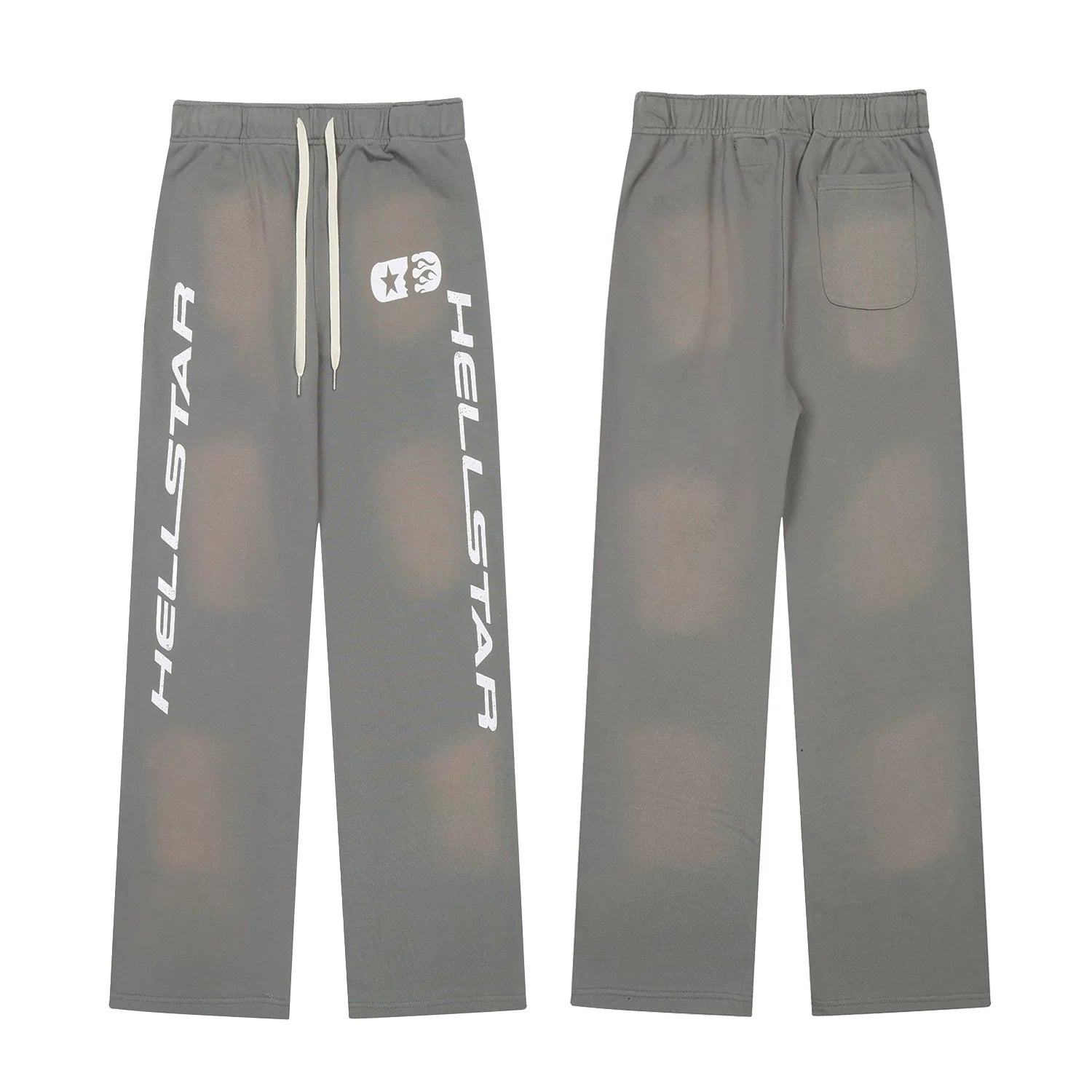 Hellstar Logo Fade Drawstring Sweatpants grey