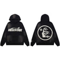 Hellstar Classic Logo & Flame Face Hoodie black