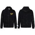 Gallery Dept Black Marble Tie‑Dye Yellow Logo Full Zip Up Hoodie